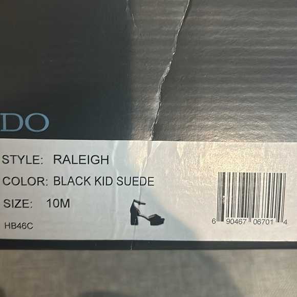 Bernardo Raleigh black suede platform block heels Size 10 M - Picture 9 of 15